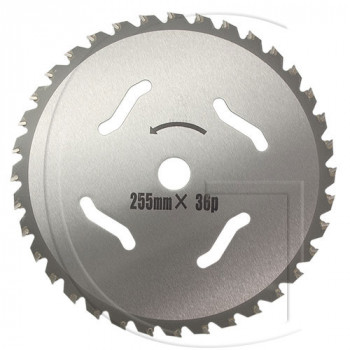 nož trimera 36 zuba, 255 mm, rupa 25,4 mm, made in Japan, karbidni zubi